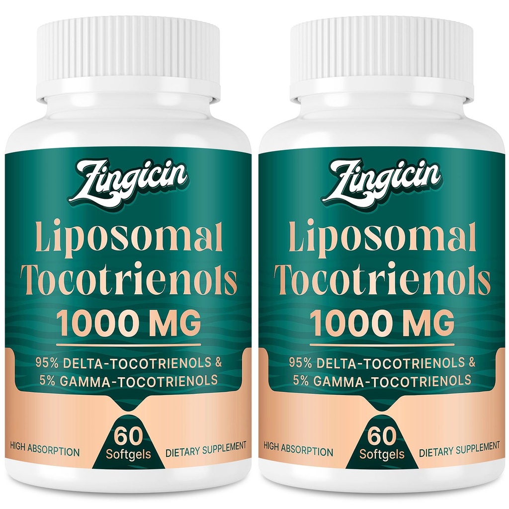 ויטמין E Tocotrienols - Liposomal Tocotrienols תוספת 1000mg, Highly Absorbable Delta Tocotrienol ו Gamma Tocotrienol עבור בריאות העצם, ו- Antioxidant תמיכה, 120 Softgels