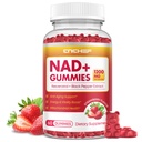 NAD+ Gummies, 1200mg Liposomal NAD Supplement for Women & Men with Trans-Resveratrol & Black Pepper Extract Anti-Aging Supplement, Brain & Cellular Mitochondrial Health - 60 Gummies Strawberry