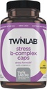 Twinlab Stress B-Complex Caps - תוספי תמיכה באנרגיה עם ויטמין B12 ו B6-250 קפסולות