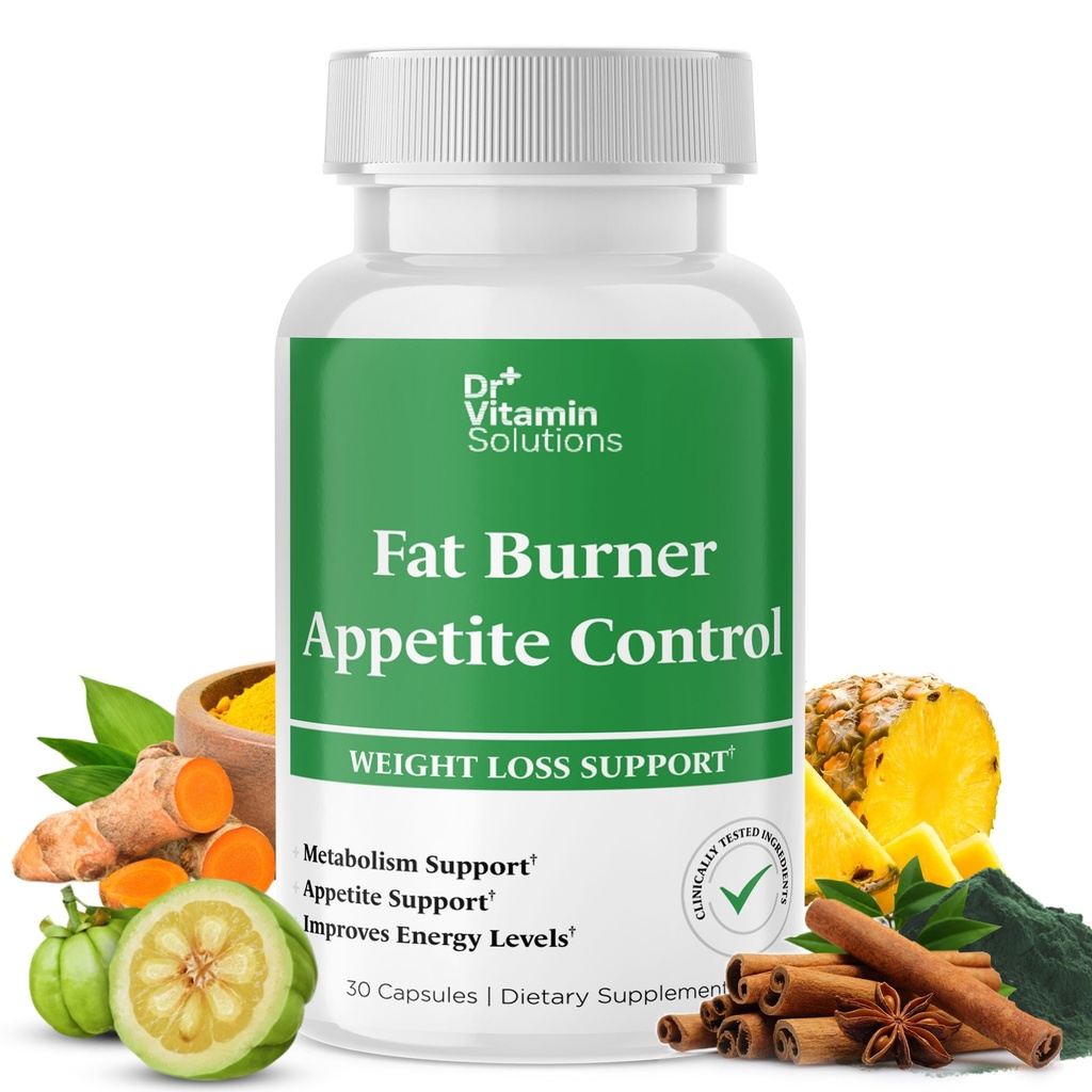 שומן Burner & Appetite Control Weight Loss תוספים לנשים וגברים - Metabolism Booster w / L-Carnitine, CLA, Chromium - Appetite Suppressant for Weight Loss - 30 קפסולות