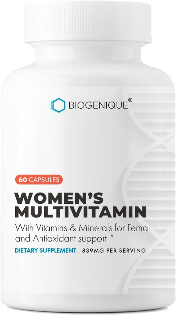 נשים Multivitamin, ויטמינים יומיים לנשים עם ויטמין A, C, D, E, B-6 ו- B-12, אנרגיה Metabolism, Bone & Immune Support, 60 קפסולות