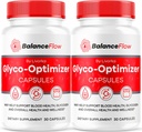 (2 Pack) Balance Flow Glyco Optimizer, Balance Flow, Balance Flow, Balance Flow Glycol Optimizer, BalanceFlow Support כמוסות תמיכה ב- BalanceFlow Blood Support Advanced Formula, 60 קפסולות למשך 2 חודשים