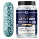 Magnesium Glycinate 400 מ"ג | High Absorption Magnesium for Sleep, Calm, כאבי שרירים, לב, עצמות ועצב תמיכה לנשים וגברים | Advanced Microbeadlets | Chelated Mag Glycinate | 60 Ct.