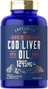 Carlyle Cod Liver Oil Softgels | 1245mg | 250 Count | נורוויג'ן | Non GMO, Gluten Freeten Free Softgels