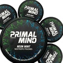 המוח הפרימינלי Neon Mint - Stimulant-Free Calm Focus Pouches | L-theanine + Bacopa Monnieri + גינקו בילובה | Nicotine-Free, Caffeine-Free | 20 Pouches Per Can (100 מוחלט ב 5-Pack)