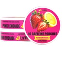 LyvWel 72 מ"ג Caffeine Energy Pouches | Nootropic Focus & Neuro Support | 3Pack עם 16 Pouches Per Can | Tobacco-Free, Nicotine-Free, Quick Energy Solution (3 Pack, Pink Lemonade)