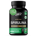 אבקת Spirulina קפסולות 3000 מ"ג - Purest non-Irradiated Blue Green Algae - הטוב ביותר Raw טבעוני חלבון - ירוק סופר מזון - ענק טבעי - 180 גלולות שנעשו בארה"ב