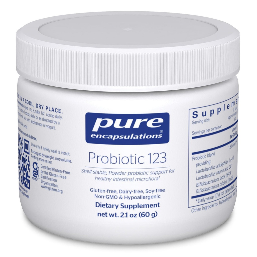 תובנות טהורות Probiotic 123 | התמיכה הפרוביוטית של ילדים במיקרופלורה בריאה דרישות