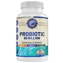 Probiotic 60 מיליארד CFU/g | Immune, Digestive & Gut Health Support | תמיכה ב- Constipation, Gas & Bloating | All Natural, Milk Free, Soy Free | 60 קפסולות | Made in the USA.