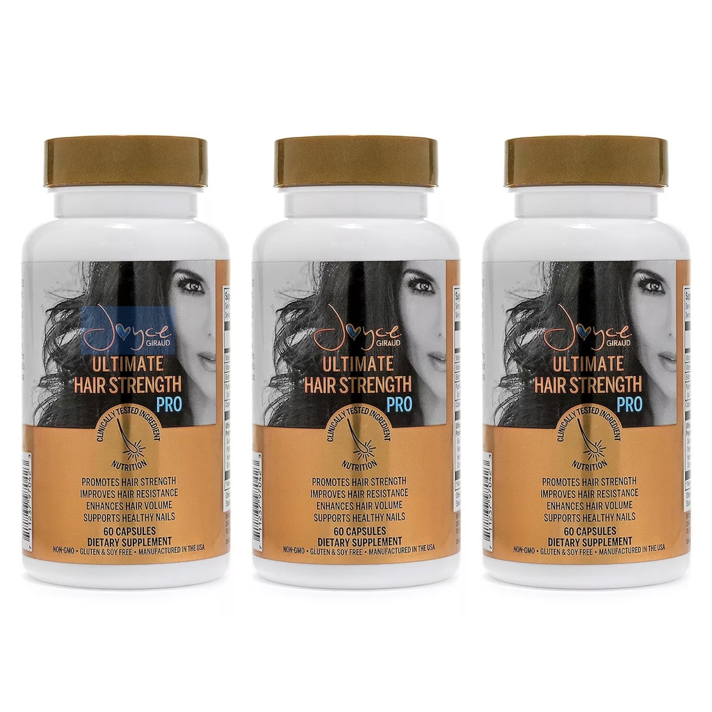 ג'ויס Giraud Ultimate Hair Power Supplements, 90 יום אספקה, פורמולה מדעית כדי להפחית נשירת שיער, 180 קפסולות