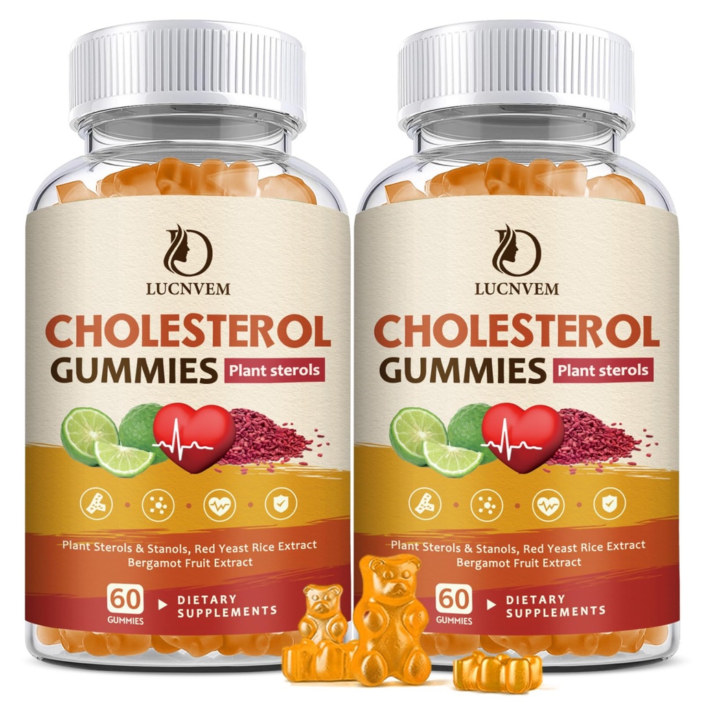 (2 Pack) תוסף Cholesterol חניכיים עבור Cholesterol בריא, צמחים Sterols & Stanols, Red Yeast Rice, Citrus Bergamot Complex for Cholesterol, לשמור על רמות כולסטרול בריאות - 60 יום אספקת אספקה, רד Yeast אספקת אורז, Ctrus Bergamot Complex for Cholesterol, לשמור על רמות כולסטרול בריא - 60 ימים