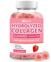 חניכיים קולגן לנשים, hydrolyzed Collagen Peptidesmies עם ביוטין, תוסף Collagen עם ויטמין B12, C, D, Zinc for Hair Skin Nail