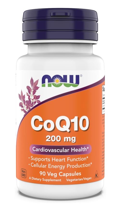 עכשיו תוספים - CoQ10 (Coenzyme Q10) 200 מ"ג, תומכים Cardiovascular Health *, כשר, טבעוני 90 קפסולות צמחוניות