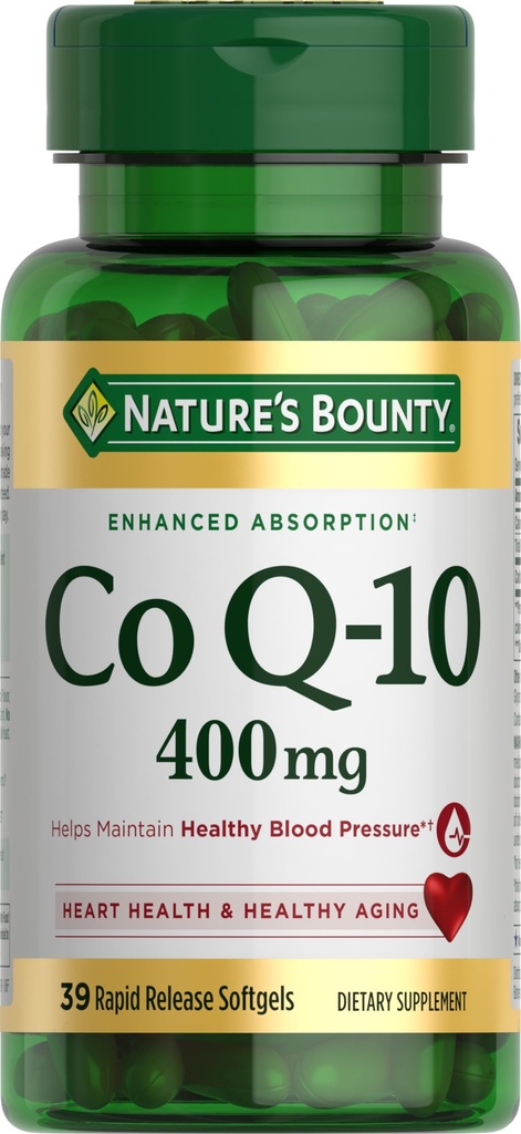 Natures Bounty Co Q-10 400 מ"ג, 39 Rapid Release Softgels