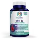 Co-Enzyme Q10-200 מ"ג - ערך מצוין - 200 Caps - Quick Absorption - Veg. Caps - Non-GMO - Ubiquinone - Heart & cell Energy & Brain תוסף על ידי Foxxy Docy Doc