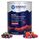 אבקת Gnarly Nutrition BCAA, פירות Punch - Pre-Workout BCAAS Amino Acids - NSF ספורט מוסמך - תוספת תמיכה ושיקום שריר - פירות פונץ עם Caffeine, 10.58 oz