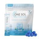 One Sol BCAA & Electrolyte אבקת עבור הידרציה ואנרגיה, All-Natural פורמולה, 100% טבעוני, non-GMO, Gluten Free & Soy-Free, מקדם צמיחה השרירים & Recovery, Natural Blue Raspberry Flavor