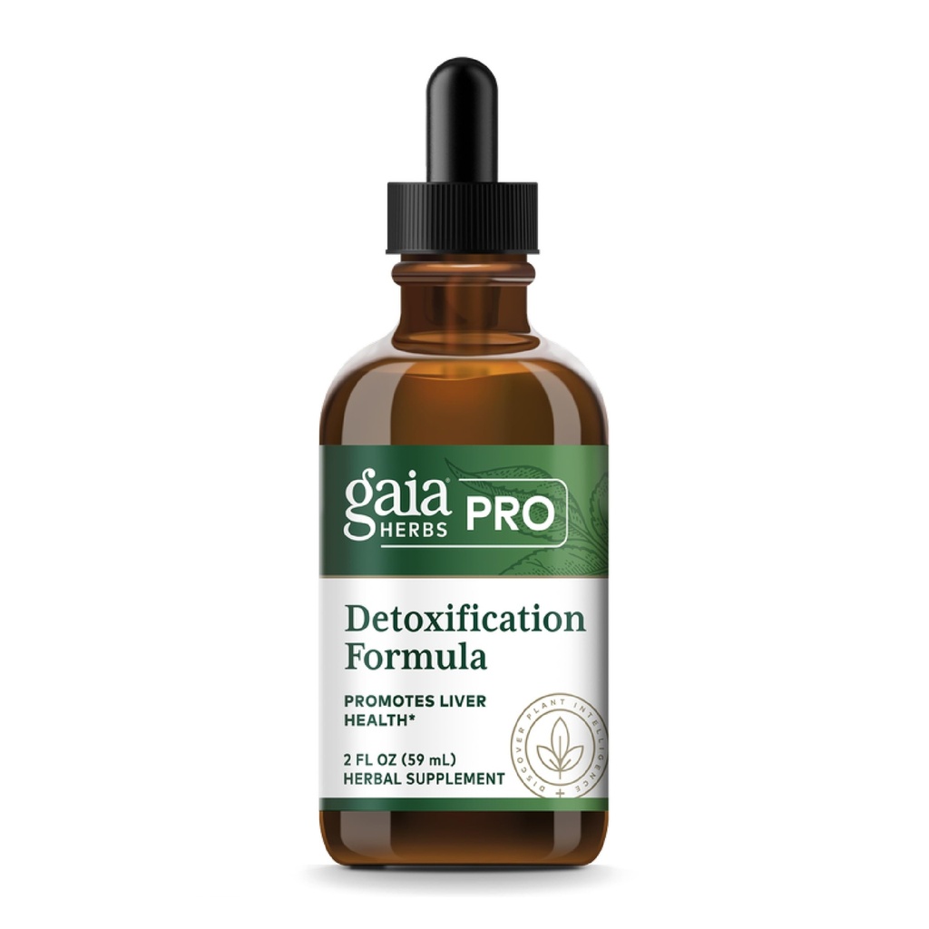 GAIA HerBS PRO Detoxification פורמולה - תמיכה ב- Liver Health & Detoxification* - Milk Thistle, Yellow Dock & More - 2 fl oz (30 משרתים)