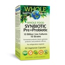 גורמים טבעיים שלמים Synbiotic Pre+Probiotic 10 מיליארד - אורגני Gut & Digestive Health Supplement - non-GMO, Gluten-Free-Free - 60 קפסולות צמחוניות (60 משרתים)