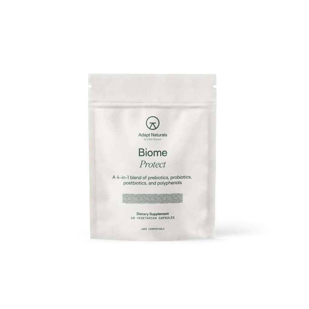 התאמת טבעיים 4in-1 Biome Protect Prebiotics, Probiotics תוספת פוסטביוטיקה ופוליפנולים עבור Microbiome, Gut Health & Defense for Women & Men, 30 יום אספקה