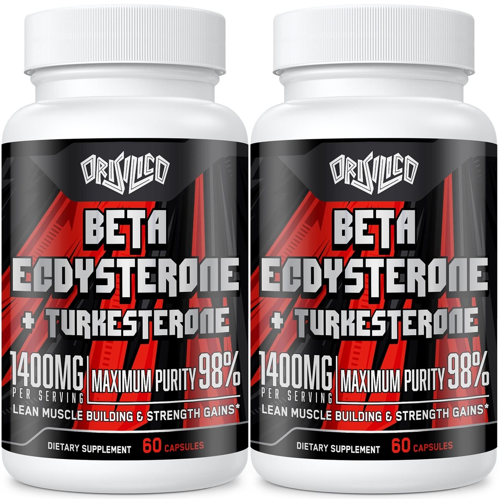 1400 מ"ג Beta Ecdysterone ו- Turkesterone תוספי מזון, מקסימיזציה 98% Beta Ecdysterone ו-20% Turkesterone Extract forשרירים Mass,Strength, חלבונים Synthesis, 120 קפסולות