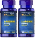 הגאווה של פוריטאן L-Arginine 500 מ"ג, תמיכה לבריאות הלב, 100 הרוזן (Pack of 2)