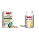 Jarrow Formulas Probiotics &עצמות תמיכה תוסף Bundle עם Jarro-Dophilus EPS 10 מיליארד CFU ועצמות עם ויטמין D3, K2 & Calcium