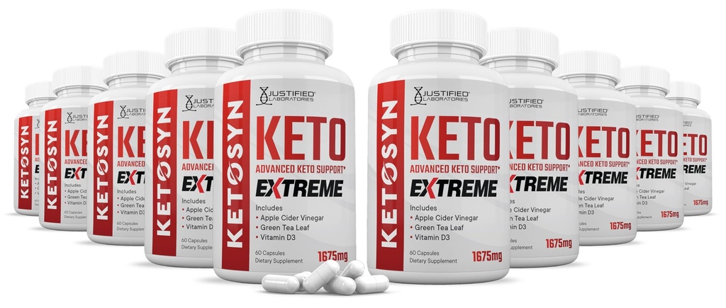(10 Pack) Ketosyn Keto ACV Extreme Pills 1675 MG Keto תומך בלנדרה קפסולה אלטרנטיבית ל-Kto ACV מסטיקנים פורמולה עם Apple Cider Vinegar אקסטרה אבקת שמן זית ירוק 600 קפסולות