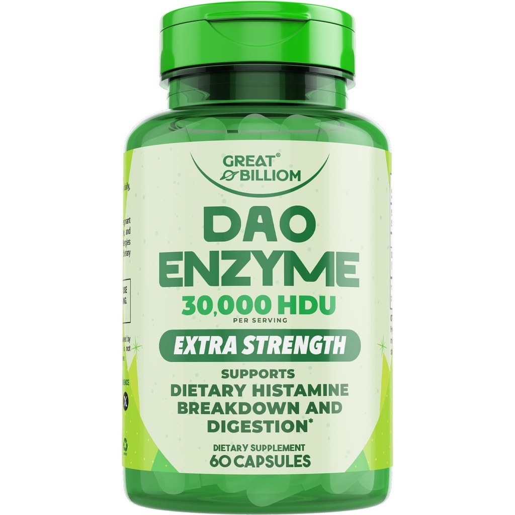 DAO Enzyme (Diamine Oxidase) - Enzymes for Women & Men - 30,000 HDU - Got Health Supplements - תמיכה ב- Digestive Health Histamine - Enzy for Digest - 60 קפסולות