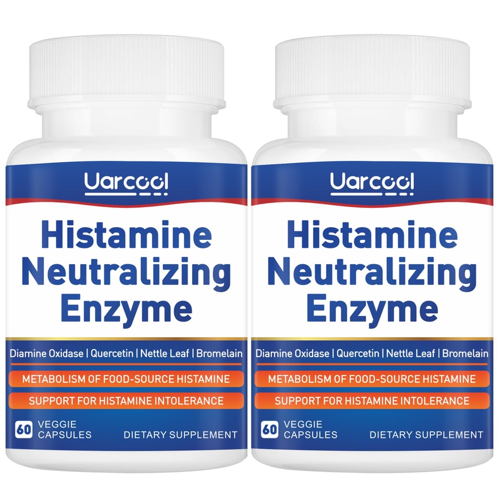 DAO Enzyme תוסף Histamine Diamine Oxidase תוסף עבור Smooth Digestion - Made in USA - 60 Softgels (2 בקבוקים)