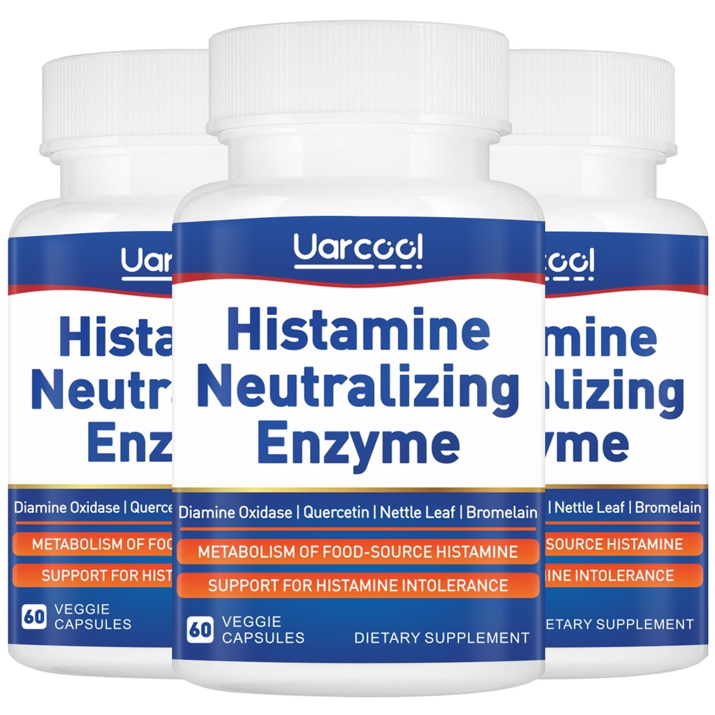 DAO Enzyme תוסף Histamine Diamine Oxidase תוסף עבור Smooth Digestion - Made in USA - 60 Softgels (3 בקבוקים)