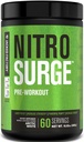 ג'קד מפעל NITROSURGE Pre Workout תוסף - אנרגיה ללא סוף, מקבלי כוח מיידי, Clear Focus, Intense Pumps - NO Booster & Powerful Preworkout אנרגיה - 60 משרתים, הקוטב הלבן