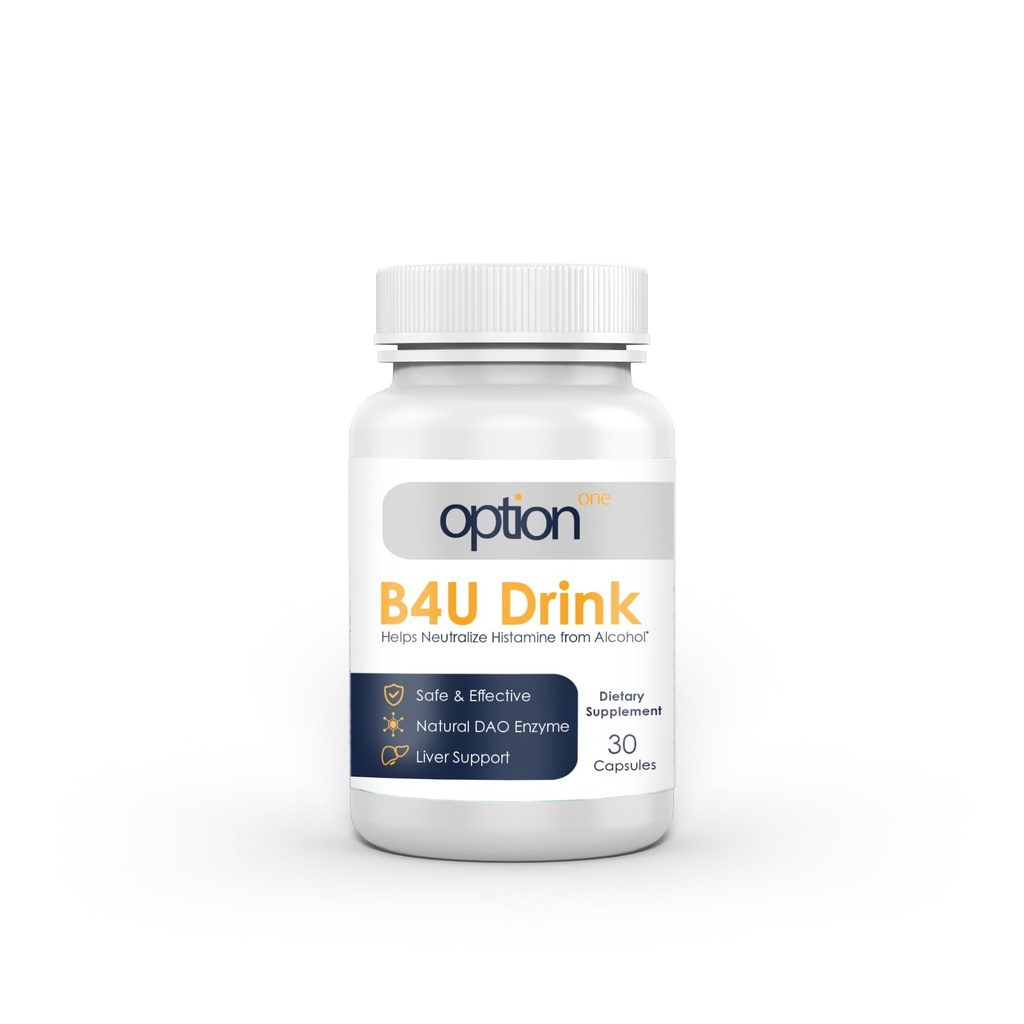 משקה B4U - DAO Enzyme Plus Liver Support - 30 Caps - Diamine Oxidase