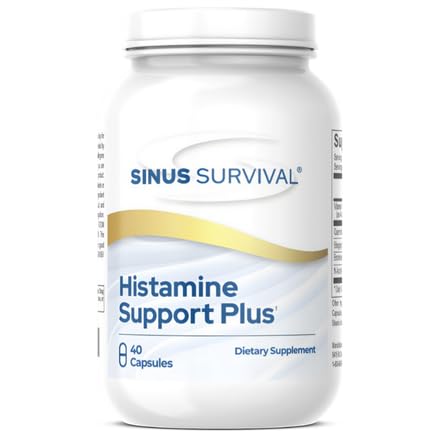 Histamine Support Plus Natural Histamine Blocker & Allergy הקלה תוספת תמיכה Sinus Health, Immune Balance & Non-Drowsy Histamine תקנה - 40 Count