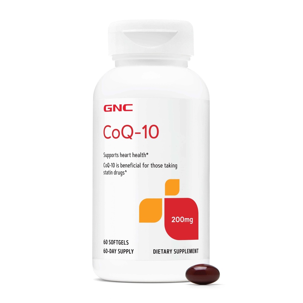 GNC CoQ10 100 מ"ג תוספת, תמיכה בריאות הלב, 60 הרוזן