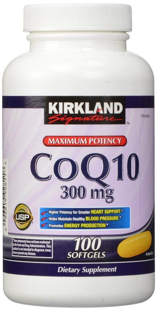 קירקלנד חותם COQ10 100 Softgels, 300 מ"ג, 6.4 אוונס