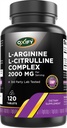 Oxify L-Arginine L-Citrulline Complex 2000 מ"ג Per Serve | 120 טבליות | Gluten-Free, non-GMO | תוסף שנעשה בארה"ב