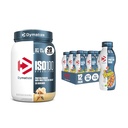 Bundle של Dymatize חלבון שקד, פירותי Pebbles (12 Pack) + ISO100 אבקת חלבון Whey חלבון Isolate, Gourmet Vanilla (20 משרתות)