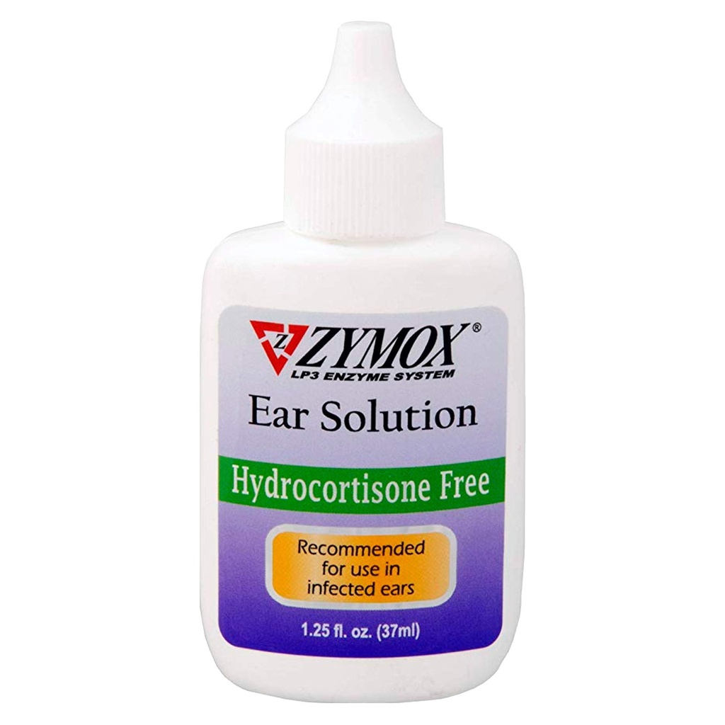 Zymox Otic Enzymatic אוזניים פתרון לכלבים וחתולים כדי Soothe אוזניים זיהומים ללא הידרוקורטיזון, 1.25oz