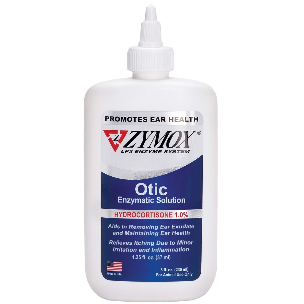 Zymox Otic Enzymatic Solution עבור כלבים וחתולים כדי Soothe אוזניים זיהומים עם 1% hydrocortisone עבור Itch הקלה.