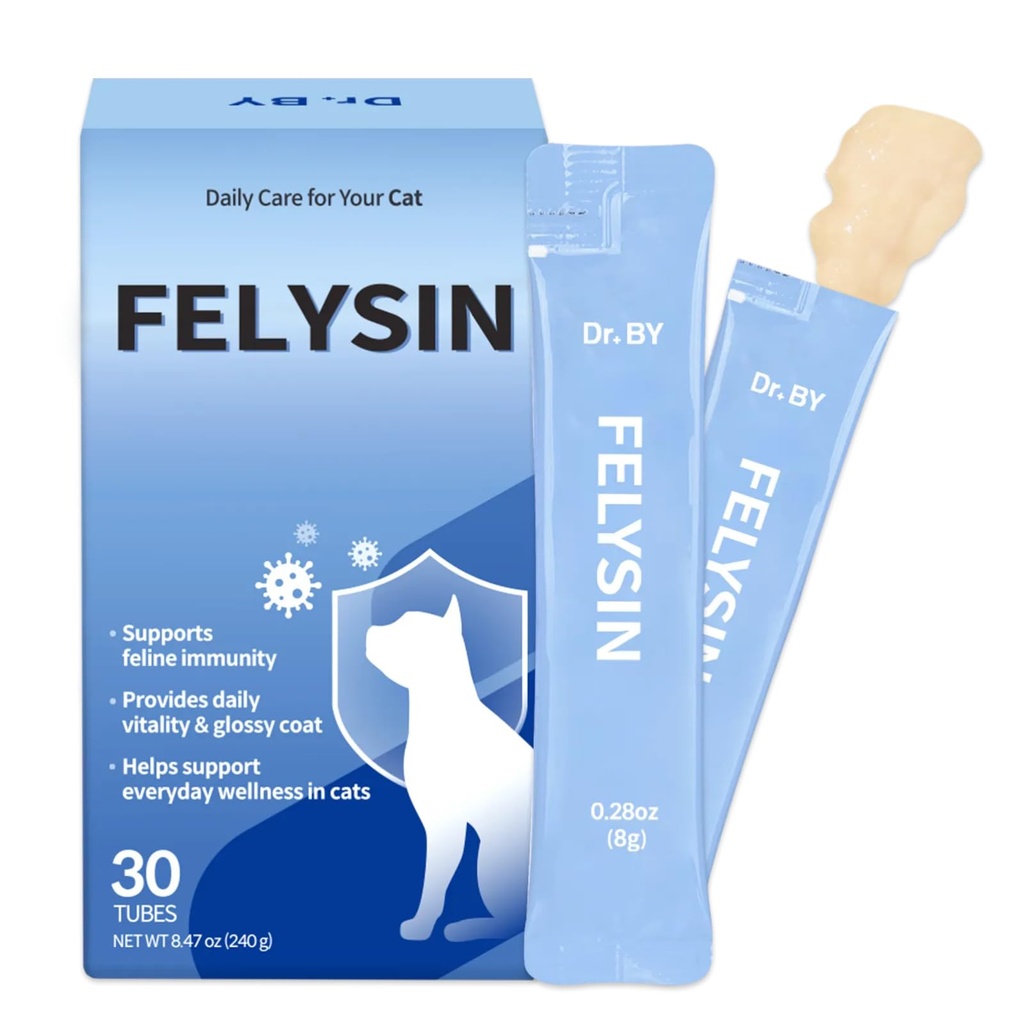ד"ר By FELYSIN L-Lysine לחתולים ל-Ammable Immune תוסף Allergy Relief, Sneezing, Runny Nose, Cold, Watery Eyes Respiratory Health with Beta-Glucan & Taurine - 30 באופן אישי ארוז