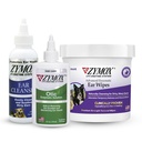 PET KING BRANDS ZYMOX Enzymatic אוזניים Wipes ו- Otic אוזניים פתרון לכלבים וחתולים - מוצר בונדלה - עבור מלוכלכים, Waxy, אוזניים ריחניות וכדי soothe אוזניים זיהומים, 100 ct, 4 oz ו 4 oz