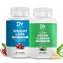 Women's Weight Management Duo - 15 יום Detox & Weight Loss Support - 2Step System to ניקוי, איפוס ותחזוקה