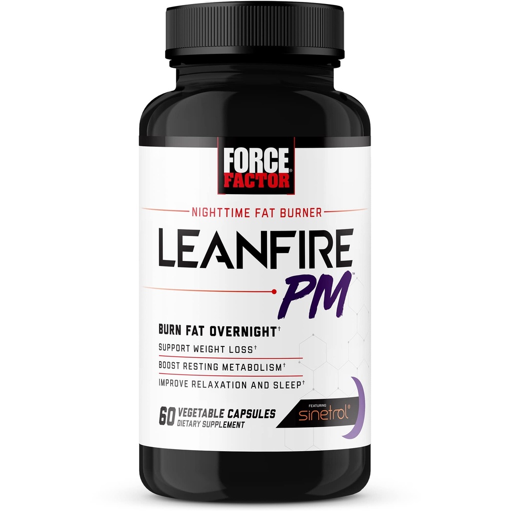 כוח גורם LeanFire ירידה במשקל Bundle עם הבא-Gen SLIMV שומן rmogenic שריפתer 60 קפסולות ו Overnight Fat Burner 60 קפסולות