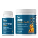 Dr. Tobias Fat Burner Nightly & Colony Everyday Health Peach מנגו - Nighttime Metabolism Support & Daily Psyllium סיבים לשתות עבור בריאות העיכול