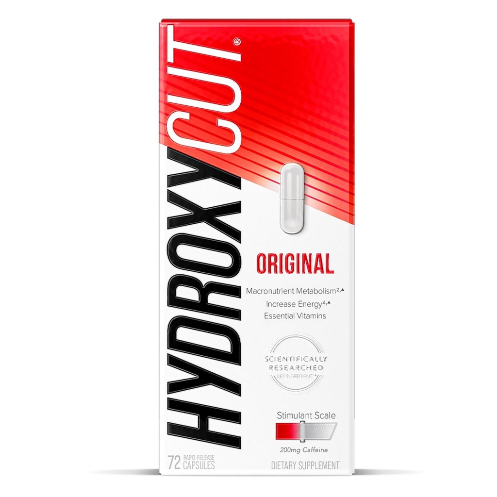 Hydroxycut Original - 72 קפסולות מהירות-Release - 200 מ"ג Caffeine - Boost Metabolism, Burn Calories, להגביר את האנרגיה - עבור נשים וגברים