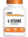 BulkSupplements.com L-Lysine HCl כמוסות - תוסף Lysine, Essential Amino Acid - Gluten Free, 2 קפסולות (1000mg), ל- 360 Count (Pack של 1)