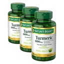 Nature's Bounty Turmeric with Black Pepper Extract, Supports Antioxidant Health,1000mg,60 קפסולות,(Pack of 3)