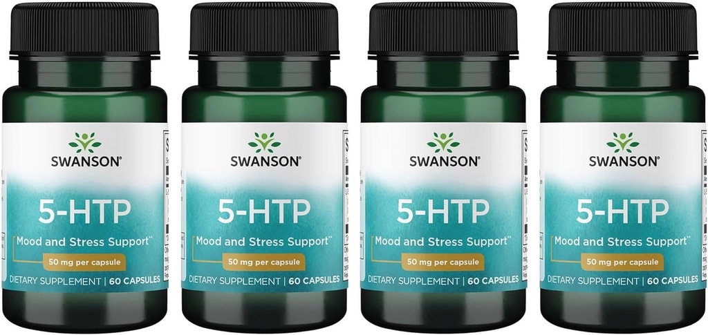 Swanson Amino Acid 5Htp 50 מיליגרם 60 קפסולות (4 Pack)