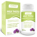 CanLIST Milk Thistle קפסולות 1000 מ"ג, טפט 9:1 לחלץ, Liver Health Support, Detox & ניקויse, Antioxidant & Gut Health, non-GMO, Gluten-Free, 90 קפסולות